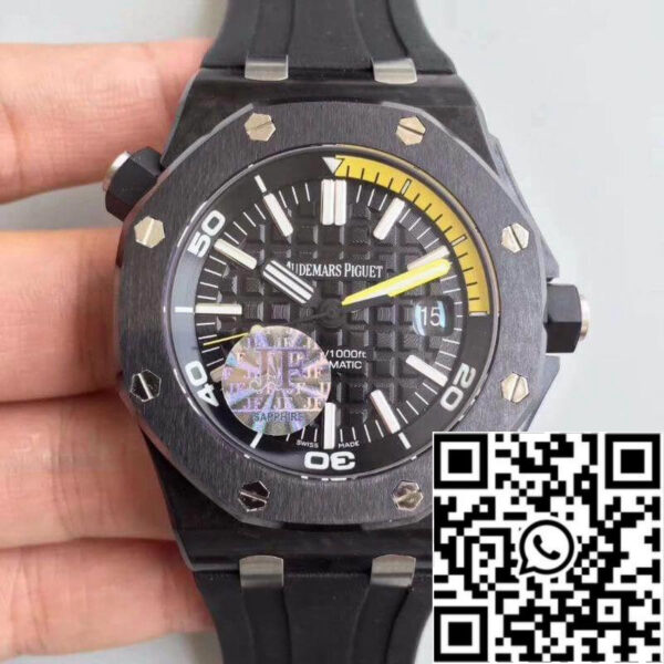 Audemars Piguet Royal Oak Offshore Diver 15706AU.OO.A002CA.01 JF Factory 1:1 Best Edition Swiss ETA3120 Black Dial