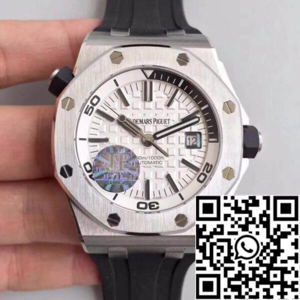 Audemars Piguet Royal Oak Offshore Diver 15710ST.OO.A002CA.02 JF Factory 1:1 Best Edition Swiss ETA3120 White Textured Dial