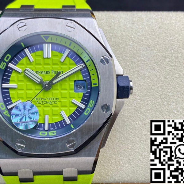 Audemars Piguet Royal Oak Offshore Diver 15710ST.OO.A038CA.01 JF Factory 1:1 Best Edition Swiss ETA3120 Green Textured Dial