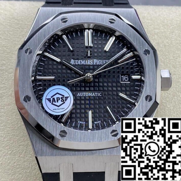 Audemars Piguet Royal Oak 15400 1:1 Best Edition APS Factory Black Rubber Strap