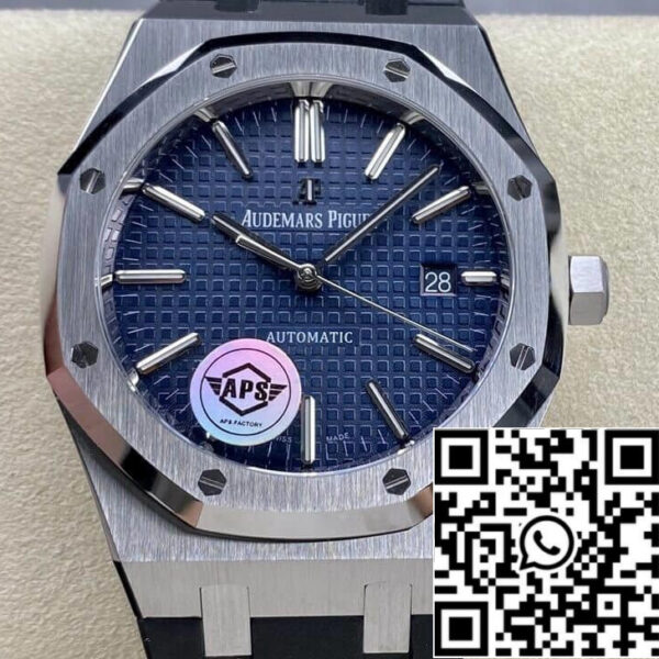 Audemars Piguet Royal Oak 15400 1:1 Best Edition APS Factory Blue Dial Rubber Strap