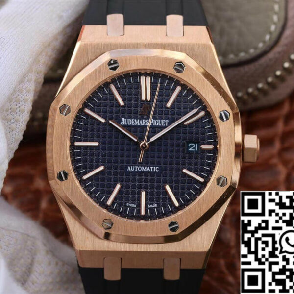 Audemars Piguet Royal Oak 15400 1:1 Best Edition Rose Gold Blue Dial