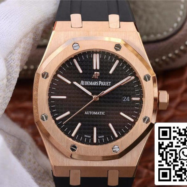 Audemars Piguet Royal Oak 15400OR.OO.D002CR.01 JF Factory 1:1 Best Edition Swiss ETA3120 Black Dial