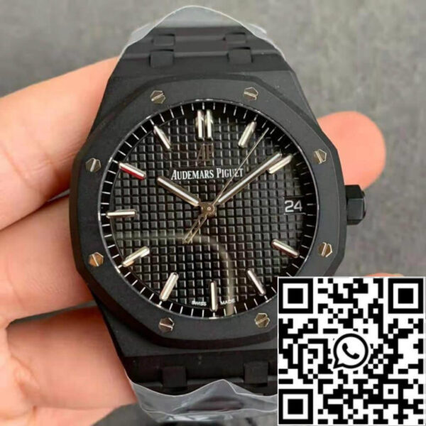 Audemars Piguet Royal Oak 15500 DLC Carbon  Best Edition ZF Factory Black Dial