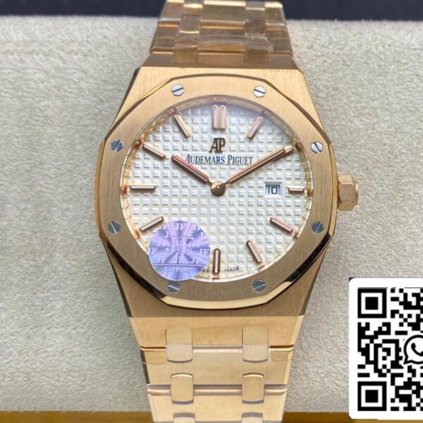 Audemars Piguet Royal Oak 67650OR.OO.1261OR.01 1:1 Best Edition JF Factory White Dial Swiss Quartz