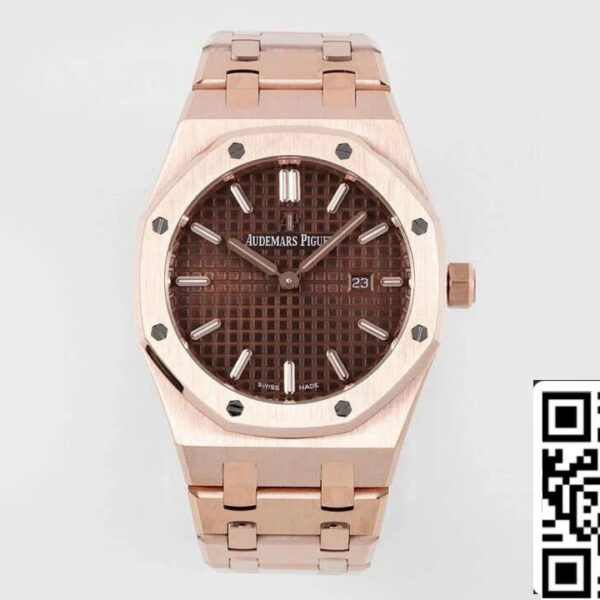 Audemars Piguet Royal Oak Quartz 33MM 67650OR.OO.1261OR.01 1:1 Best Edition ZF Factory Brown Dial