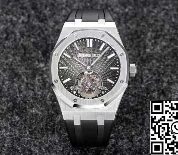Audemars Piguet Royal Oak Tourbillon 1:1 Best Edition R8 Factory V3 Black Strap