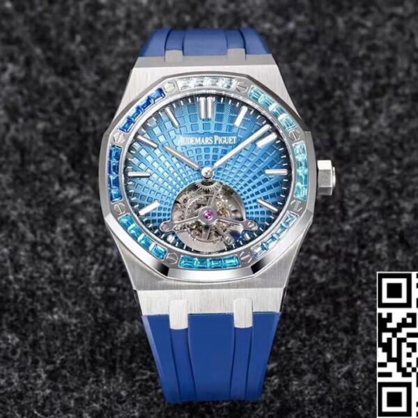 Audemars Piguet Royal Oak Tourbillon 1:1 Best Edition R8 Factory V3 Blue Strap