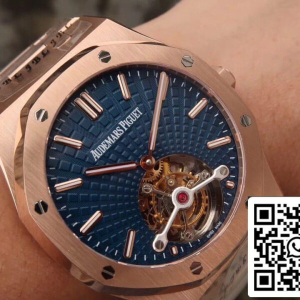 Audemars Piguet Royal Oak Tourbillon 26522OR.OO.1220OR.01 1:1 Best Edition JF Factory Blue Dial