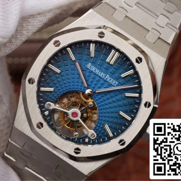 Audemars Piguet Royal Oak Tourbillon 26522TI.OO.1220TI.01 1:1 Best Edition JF Factory Smoky Blue Dial