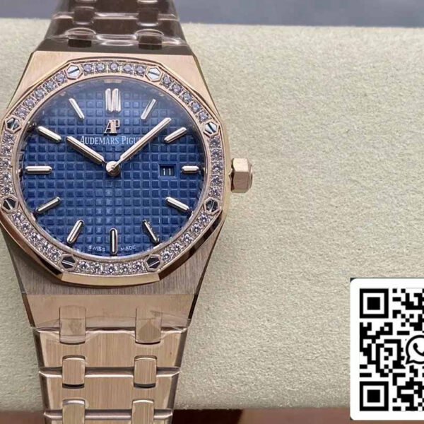 Audemars Piguet 67651 Quartz 33mm 1:1 Best Edition ZF Factory Blue Dial Rose Gold