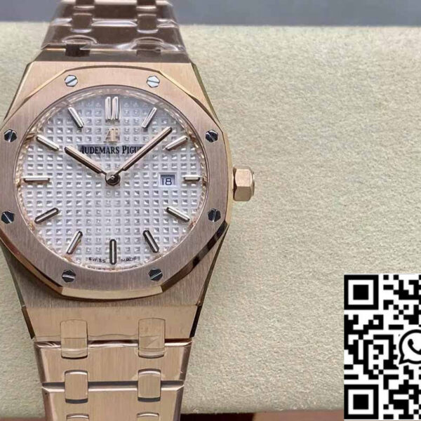 Audemars Piguet 67651 Quartz 33mm 1:1 Best Edition ZF Factory White Dial Rose Gold
