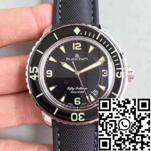 Blancpain Fifty Fathoms 5015-1130-52 ZF Factory 1:1 Best Edition Swiss ETA2836-2 Black Sail-canvas Strap