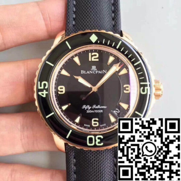 Blancpain Fifty Fathoms 5015-3630-52 ZF Factory Mechanical Watches 1:1 Best Edition Swiss ETA2836-2 Black Dial