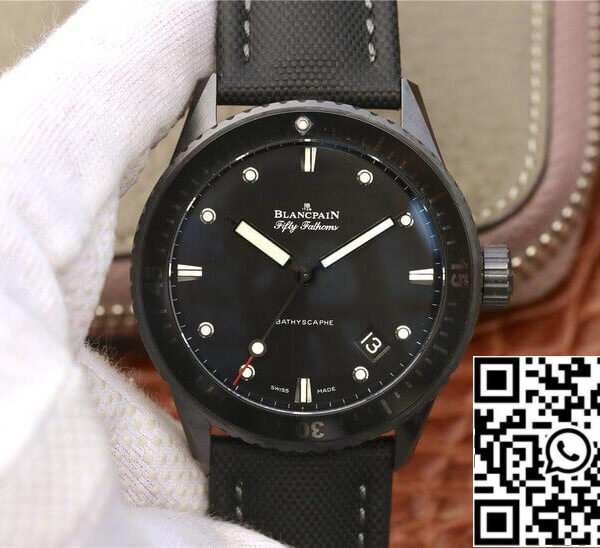 Blancpain Fifty Fathoms Bathyscaphe 5000-0130-B52-B 1:1 Best Edition GF Factory Black Dial
