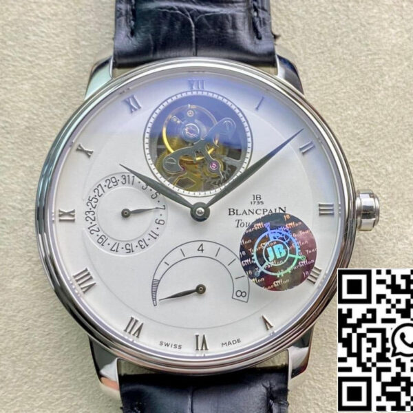 Blancpain Villeret 6025-1542-55 True Tourbillon 1:1 Best Edition JB Factory White Dial Swiss Cal.25