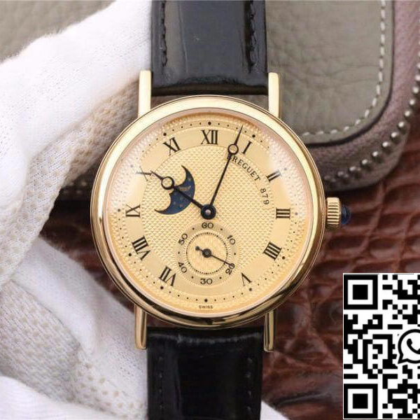 Breguet Classique Moonphase 4396 Men Watches 1:1 Best Edition Swiss ETA5165R Gold Dial
