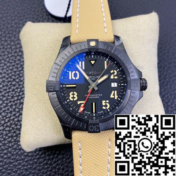 Breitling Avenger GMT 45 V32395101B1X1 1:1 Best Edition GF Factory Titanium Case