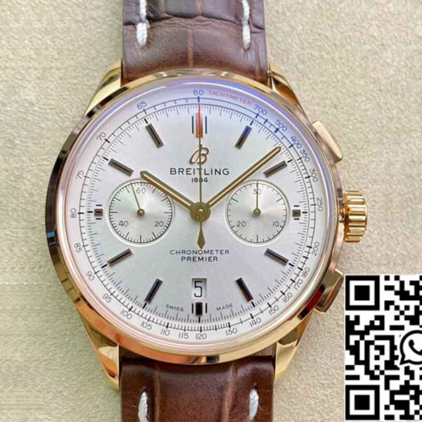 Breitling Premier RB0118371G1P1 1:1 Best Edition GF Factory Silver Dial