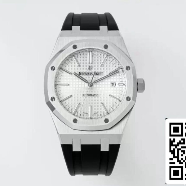 Audemars Piguet Royal Oak 15400 1:1 Best Edition APS Factory White Dial Rubber Strap