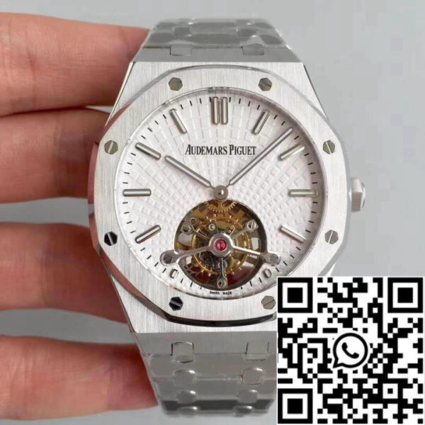 Audemars Piguet Royal Oak 26522OR.OO.120OR.01 R8 Factory 1:1 Best Edition Swiss Tourbillon White Dial
