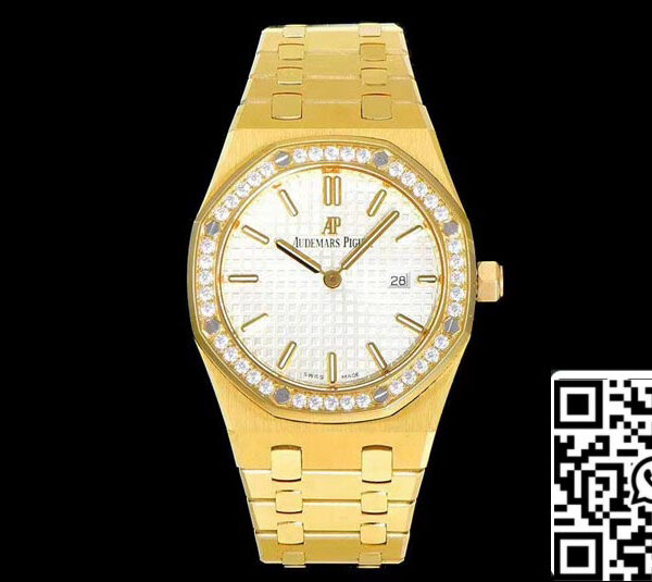 Audemars Piguet Royal Oak 67651BA.ZZ.1261BA.01 1:1 Best Edition JF Factory Yellow Gold Diamond Swiss Quartz