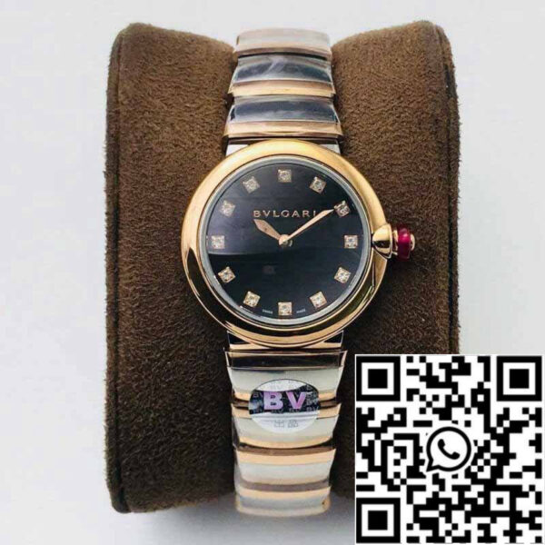 Bvlgari LVCEA 1:1 Best Edition BV Factory Rose Gold Black Dial