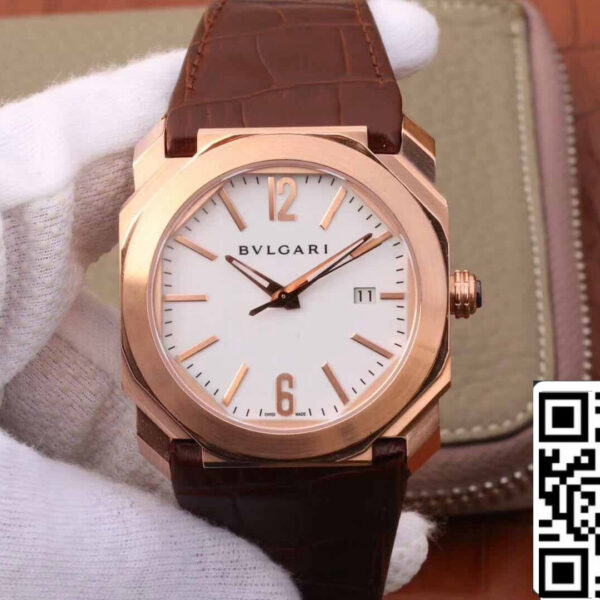 Bvlgari Octo 102119 BGOP38WGLD 1:1 Best Edition White Dial