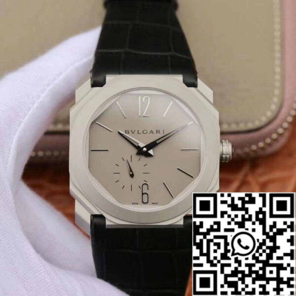 Bvlgari Octo Finissimo Extra Thin Automatic 103035 Men’s Watch 1:1 Best Edition Swiss BVL193 Black Leather Strap