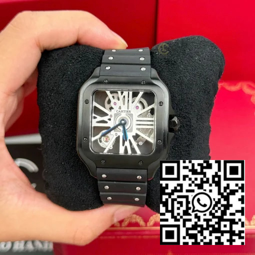 Cartier Santos Skeleton WHSA0009 39.8mm Black Ceramic – VIP Version