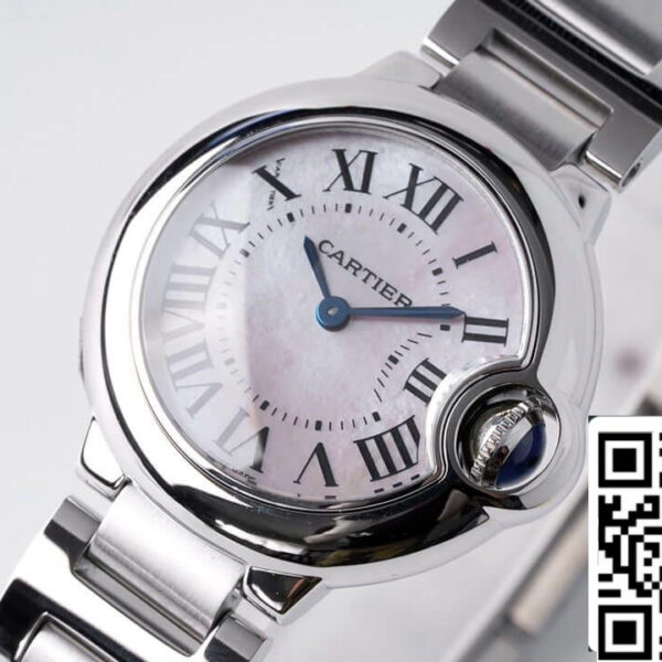 Ballon Bleu De Cartier 28MM 1:1 Best Edition AF Factory Mother-Of-Pearl Dial