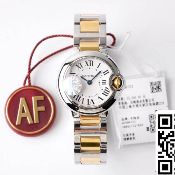 Ballon Bleu De Cartier 28MM W69007Z3 1:1 Best Edition AF Factory White Dial