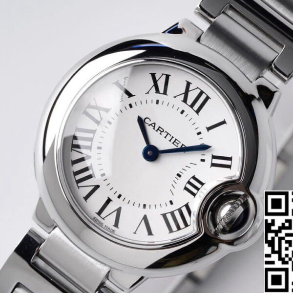 Ballon Bleu De Cartier 28MM W69010Z4 1:1 Best Edition AF Factory White Dial