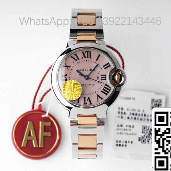 Ballon Bleu De Cartier 33MM W6920070 1:1 Best Edition AF Factory Pink Dial