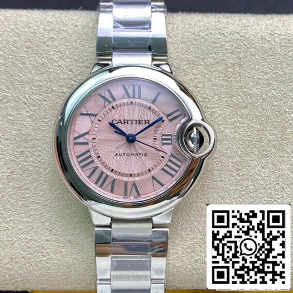 Ballon Bleu De Cartier 33MM W6920100 1:1 Best Edition V6 Factory Pink Dial