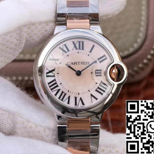 Ballon Bleu De Cartier Ladies 33MM W69201 V6 Factory 1:1 Best Edition Swiss ETA076