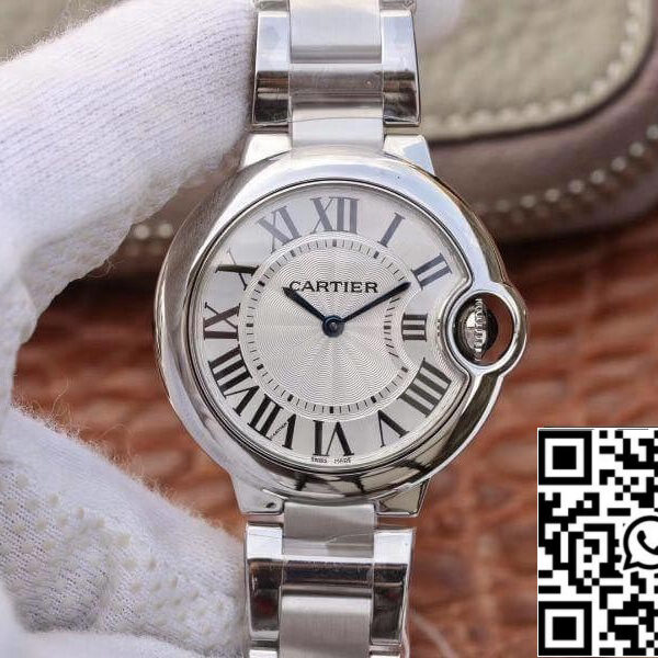 Ballon Bleu De Cartier W6920084 V6 Factory 1:1 Best Edition Swiss Quartz ETA157 Silver Dial