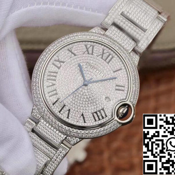 Ballon Bleu De Cartier WE9009Z3 42mm TW Factory 1:1 Best Edition Full Diamond Dial Swiss ETA2824