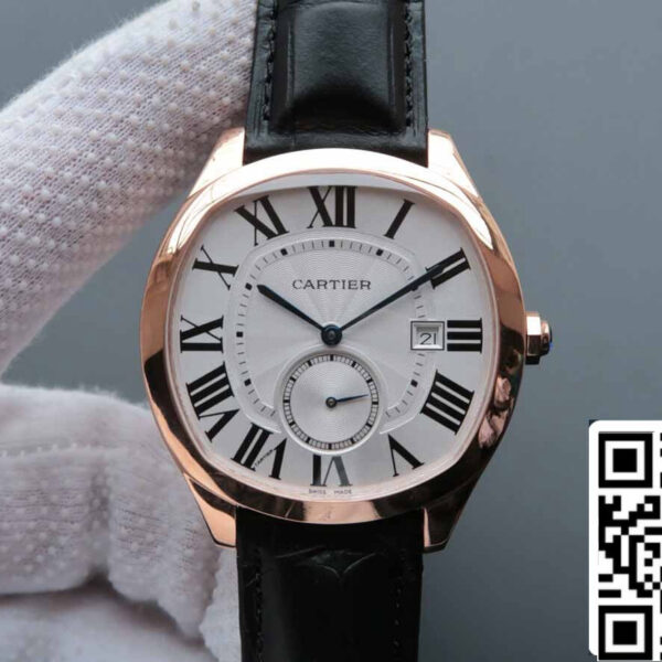 Drive De Cartier WGNM0003 1:1 Best Edition V6 Factory Rose Gold Silver Dial