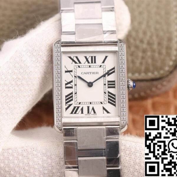 Cartier Tank 1:1 Best Edition K11 Factory Stainless Steel Diamond