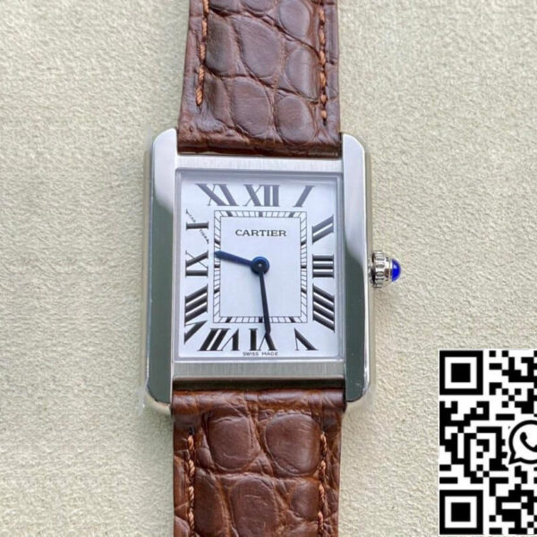 Cartier Tank 24MM 1:1 Best Edition K11 Factory Brown Leather Strap