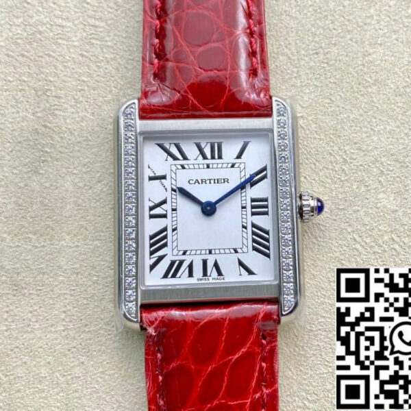 Cartier Tank 27MM 1:1 Best Edition K11 Factory V2 Red Strap