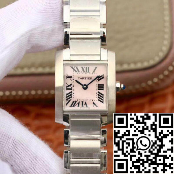 Cartier Tank Francaise W51028Q3 Pink MOP Dial Steel Ladies Watch 1:1 Best Edition Swiss Quartz