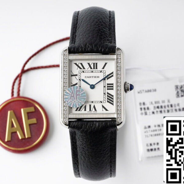 Cartier Tank Quartz 1:1 Best Edition AF Factory Diamond Bezel