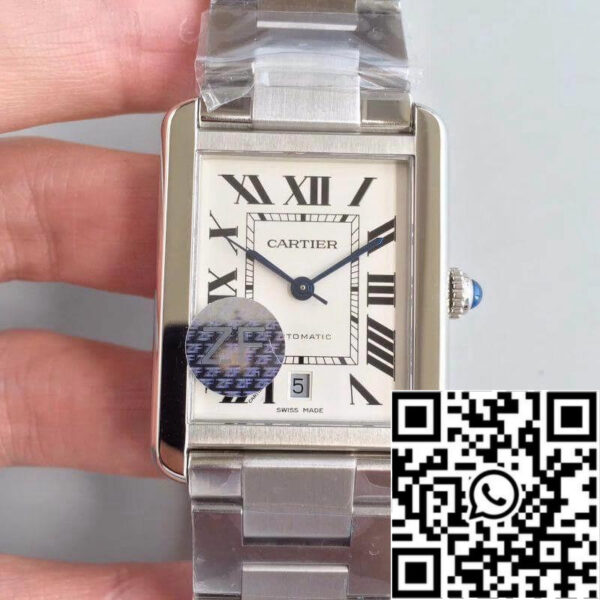 Cartier Tank Solo W5200028 ZF Factory 1:1 Best Edition Swiss ETA9015 White Dial
