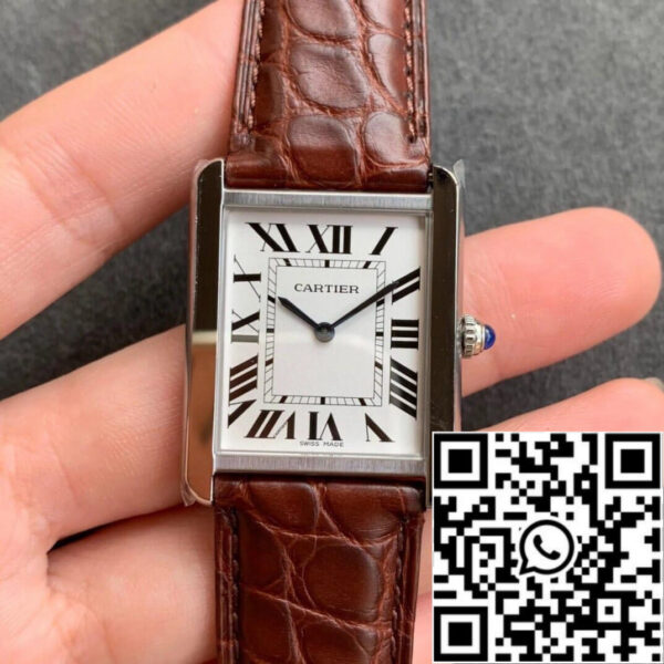 Cartier Tank WSTA0028 1:1 Best Edition K11 Factory Brown Strap