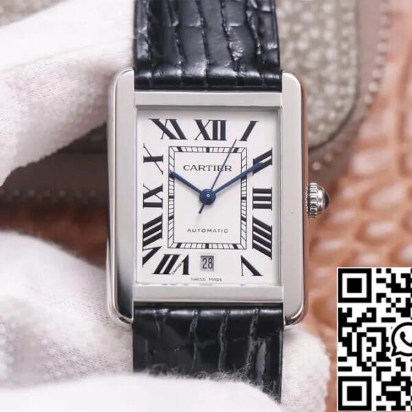 Cartier Tank WSTA0029 1:1 Best Edition V9 Factory White Dial