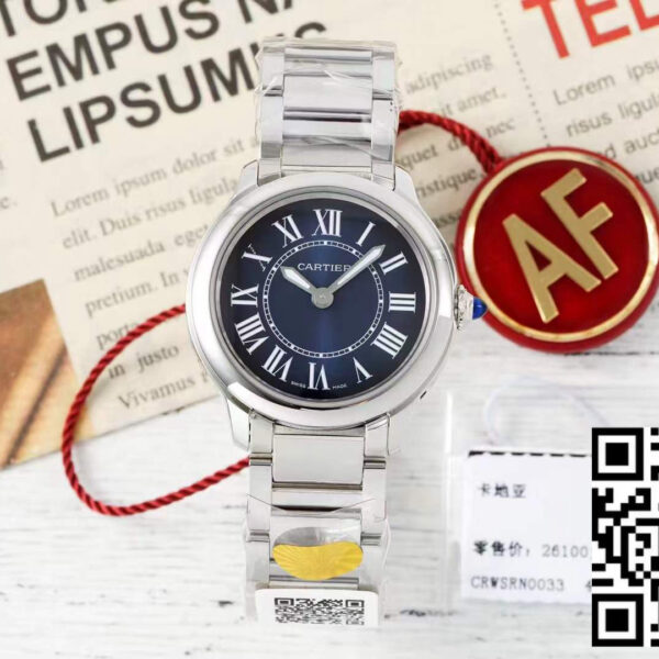 Cartier Ronde Must De Cartier 29mm 1:1 Best Clone AF Factory Blue Dial