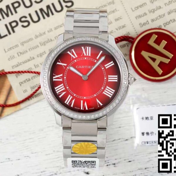Cartier Ronde Must De Cartier 36mm 1:1 Best Clone AF Factory Red Dial