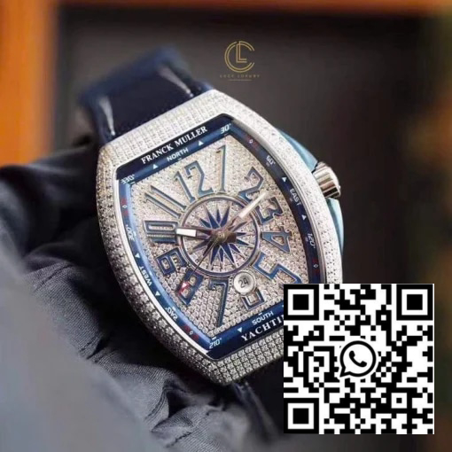 Franck Muller VANGUARD V45 YACHTING Full Moisanite 43mm Steel – VIP Version